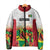 Custom Guyana Football Padded Jacket Golden Jaguars Spirit - White - Wonder Print Shop