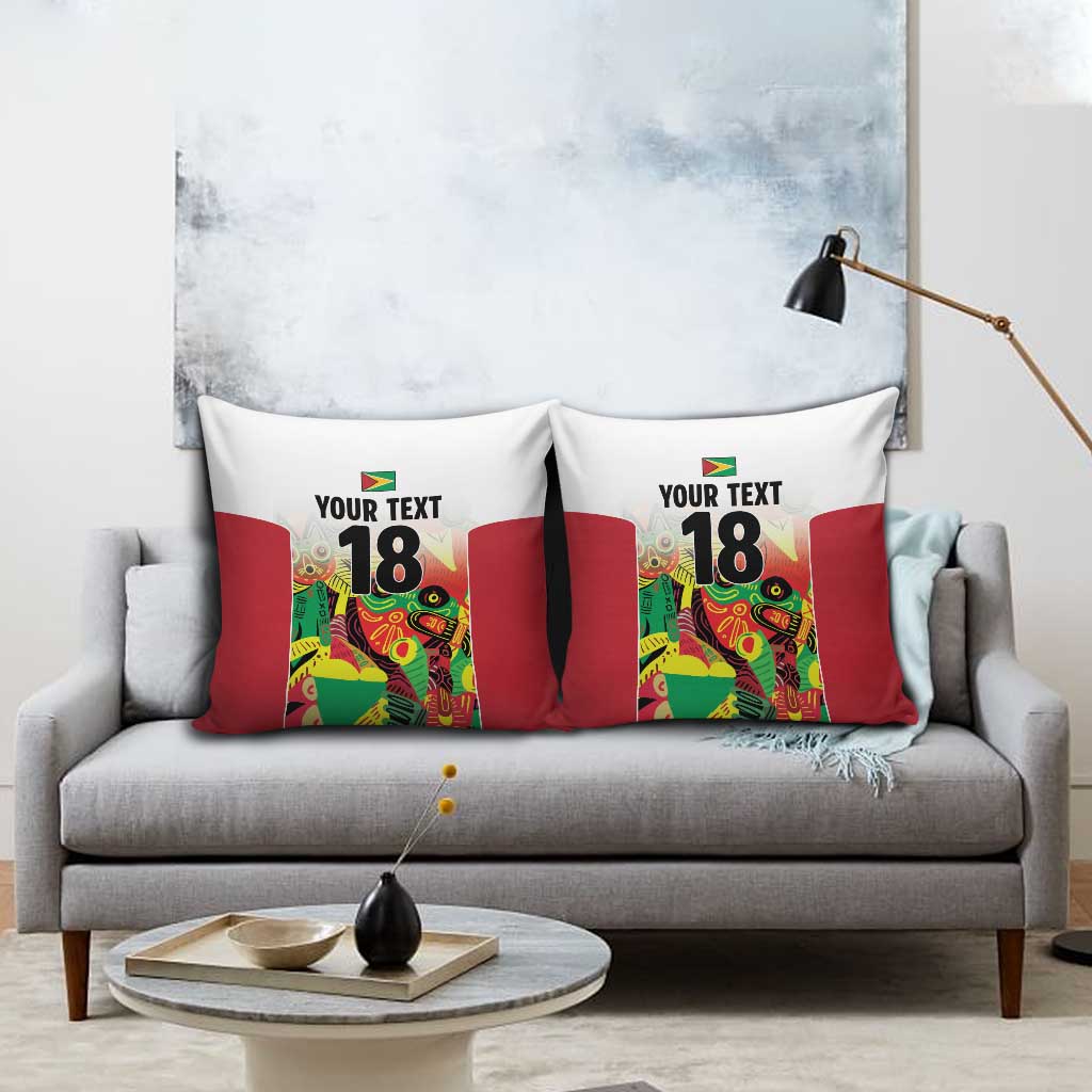 Custom Guyana Football Pillow Cover Golden Jaguars Spirit - White - Wonder Print Shop