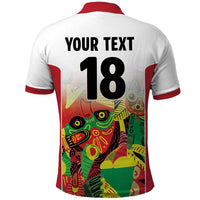 Custom Guyana Football Polo Shirt Golden Jaguars Spirit - White - Wonder Print Shop