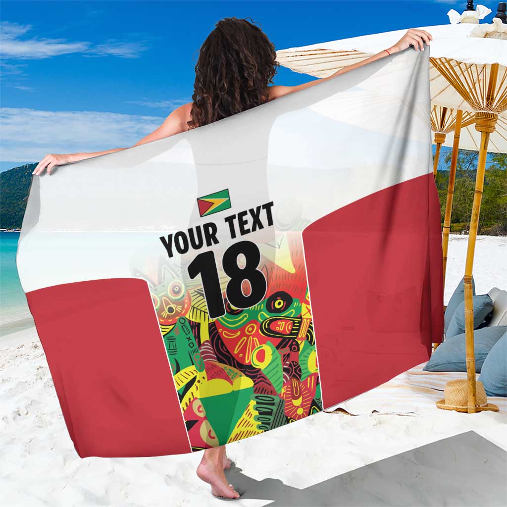 Custom Guyana Football Sarong Golden Jaguars Spirit - White - Wonder Print Shop