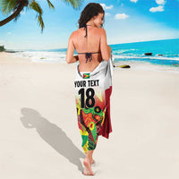 Custom Guyana Football Sarong Golden Jaguars Spirit - White - Wonder Print Shop