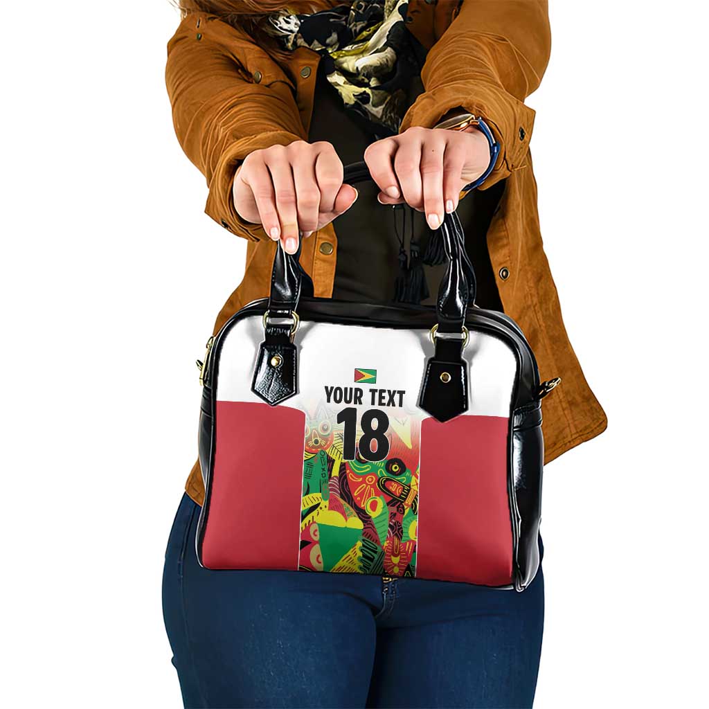 Custom Guyana Football Shoulder Handbag Golden Jaguars Spirit - White - Wonder Print Shop
