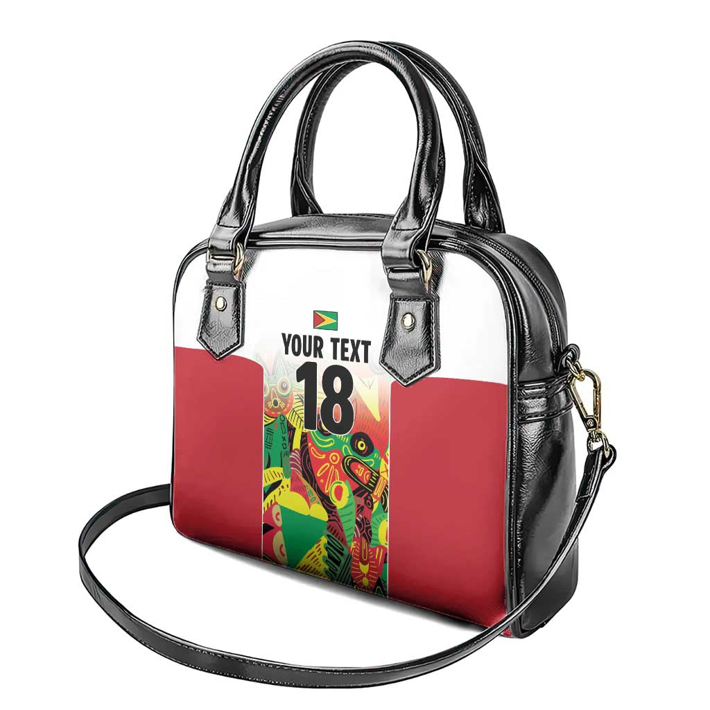 Custom Guyana Football Shoulder Handbag Golden Jaguars Spirit - White - Wonder Print Shop