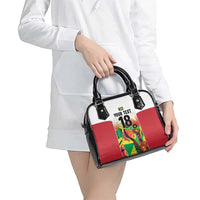 Custom Guyana Football Shoulder Handbag Golden Jaguars Spirit - White - Wonder Print Shop