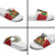 Custom Guyana Football Slide Sandals Golden Jaguars Spirit - White - Wonder Print Shop