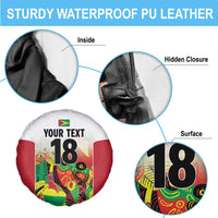 Custom Guyana Football Spare Tire Cover Golden Jaguars Spirit - White - Wonder Print Shop