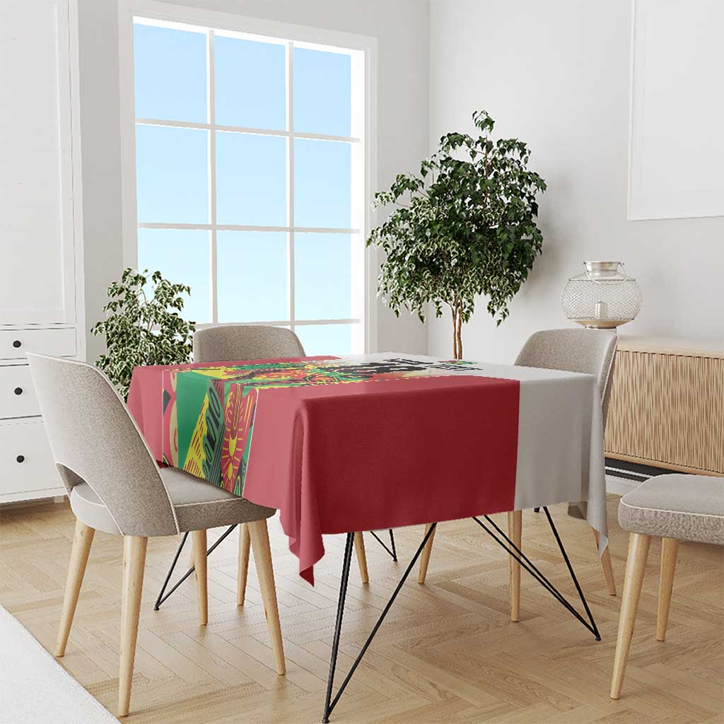 Custom Guyana Football Tablecloth Golden Jaguars Spirit - White - Wonder Print Shop