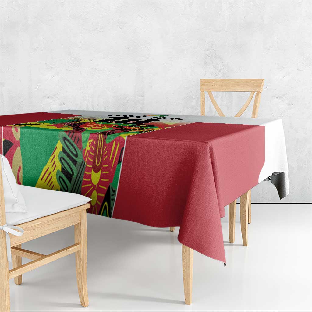 Custom Guyana Football Tablecloth Golden Jaguars Spirit - White - Wonder Print Shop