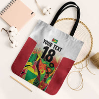 Custom Guyana Football Tote Bag Golden Jaguars Spirit - White - Wonder Print Shop