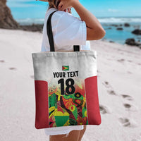 Custom Guyana Football Tote Bag Golden Jaguars Spirit - White - Wonder Print Shop