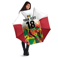 Custom Guyana Football Umbrella Golden Jaguars Spirit - White - Wonder Print Shop
