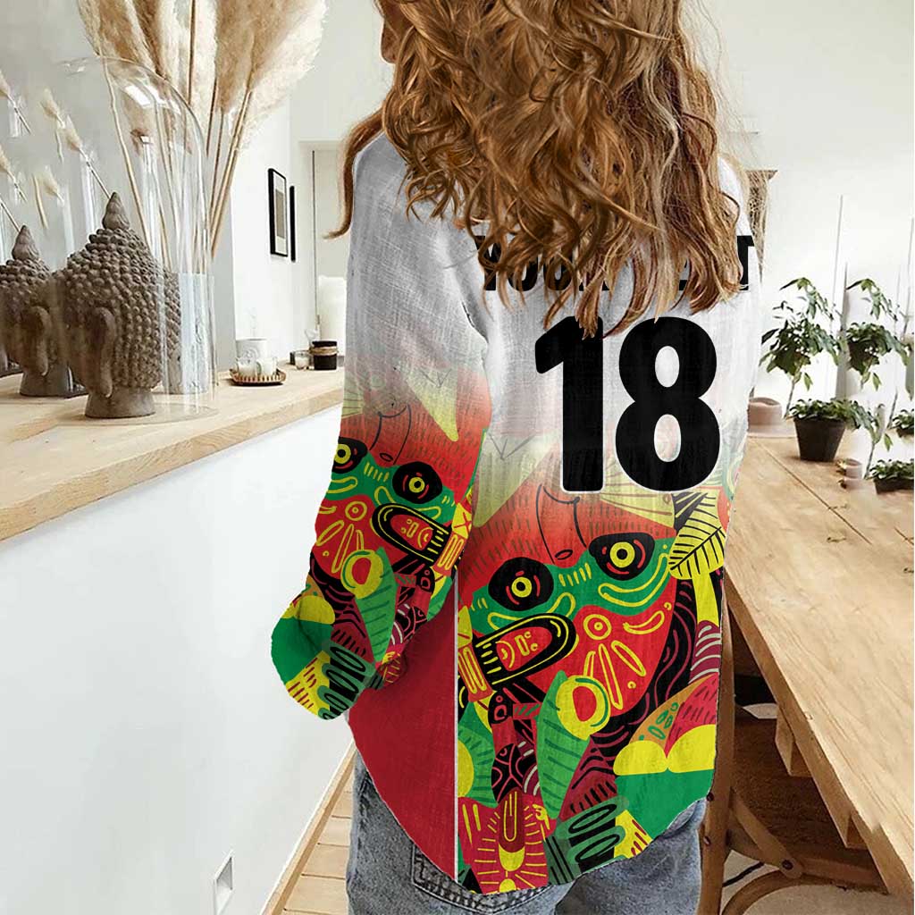 Custom Guyana Football Women Casual Shirt Golden Jaguars Spirit - White - Wonder Print Shop