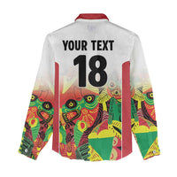 Custom Guyana Football Women Casual Shirt Golden Jaguars Spirit - White - Wonder Print Shop