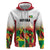 Custom Guyana Football Zip Hoodie Golden Jaguars Spirit - White - Wonder Print Shop