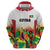 Custom Guyana Football Zip Hoodie Golden Jaguars Spirit - White - Wonder Print Shop