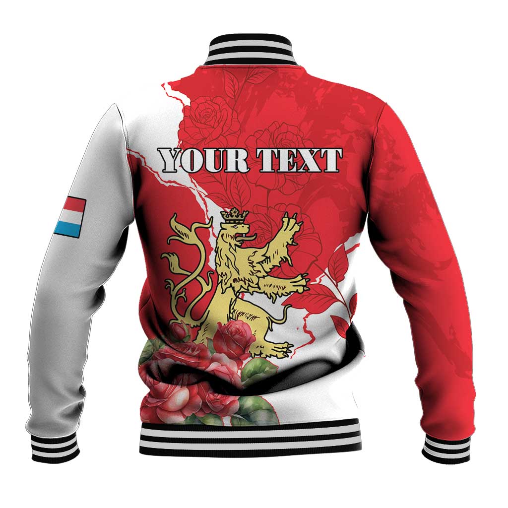 Personalized Luxembourg Goldcrest Regulus Baseball Jacket Red Roses - Wonder Print Shop