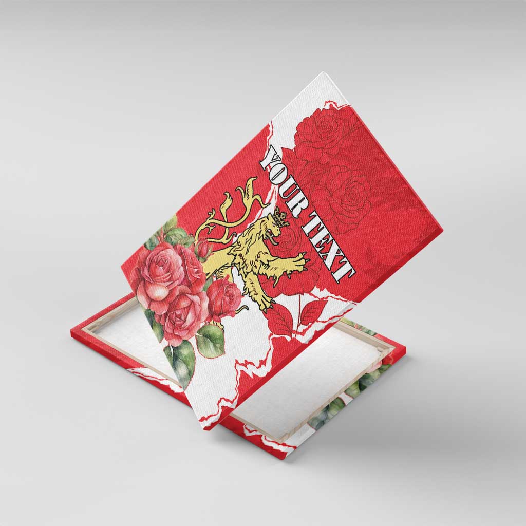 Personalized Luxembourg Goldcrest Regulus Canvas Wall Art Red Roses - Wonder Print Shop