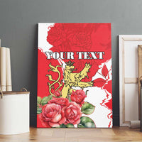 Personalized Luxembourg Goldcrest Regulus Canvas Wall Art Red Roses - Wonder Print Shop