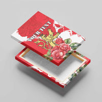 Personalized Luxembourg Goldcrest Regulus Canvas Wall Art Red Roses - Wonder Print Shop