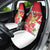 Personalized Luxembourg Goldcrest Regulus Car Seat Cover Red Roses - Wonder Print Shop