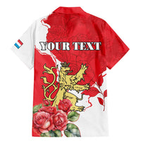 Personalized Luxembourg Goldcrest Regulus Family Matching Mermaid Dress and Hawaiian Shirt Red Roses - Wonder Print Shop