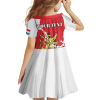 Personalized Luxembourg Goldcrest Regulus Family Matching Off Shoulder Maxi Dress and Hawaiian Shirt Red Roses - Wonder Print Shop