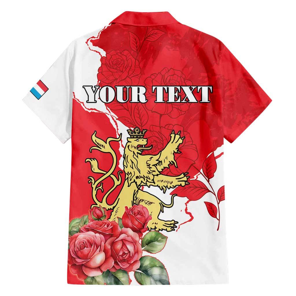 Personalized Luxembourg Goldcrest Regulus Family Matching Puletasi and Hawaiian Shirt Red Roses - Wonder Print Shop