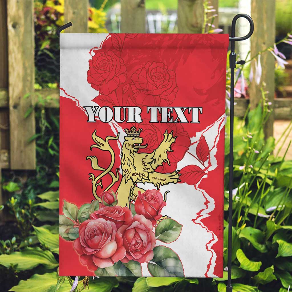 Personalized Luxembourg Goldcrest Regulus Garden Flag Red Roses - Wonder Print Shop