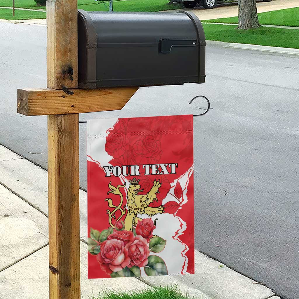 Personalized Luxembourg Goldcrest Regulus Garden Flag Red Roses - Wonder Print Shop