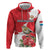 Personalized Luxembourg Goldcrest Regulus Hoodie Red Roses - Wonder Print Shop