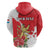 Personalized Luxembourg Goldcrest Regulus Hoodie Red Roses - Wonder Print Shop