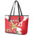 Personalized Luxembourg Goldcrest Regulus Leather Tote Bag Red Roses - Wonder Print Shop