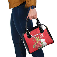 Personalized Luxembourg Goldcrest Regulus Shoulder Handbag Red Roses
