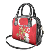 Personalized Luxembourg Goldcrest Regulus Shoulder Handbag Red Roses