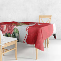 Personalized Luxembourg Goldcrest Regulus Tablecloth Red Roses - Wonder Print Shop