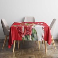 Personalized Luxembourg Goldcrest Regulus Tablecloth Red Roses - Wonder Print Shop