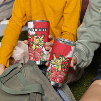 Personalized Luxembourg Goldcrest Regulus Tumbler Cup Red Roses - Wonder Print Shop