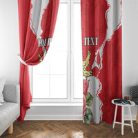 Personalized Luxembourg Goldcrest Regulus Window Curtain Red Roses - Wonder Print Shop