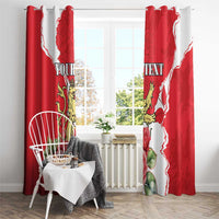 Personalized Luxembourg Goldcrest Regulus Window Curtain Red Roses - Wonder Print Shop