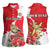Personalized Luxembourg Goldcrest Regulus Women Sleeveless Polo Shirt Red Roses - Wonder Print Shop