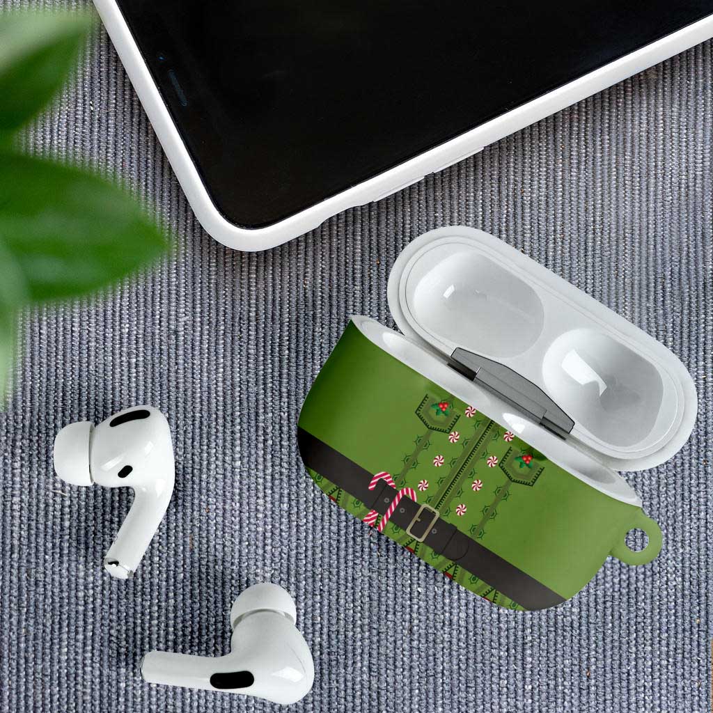 Christmas Costume Elf AirPods Case Classic Green Xmas Style - Wonder Print Shop