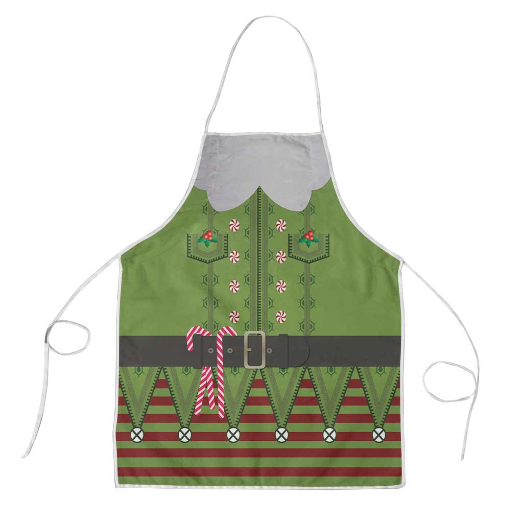 Christmas Costume Elf Apron Classic Green Xmas Style - Wonder Print Shop