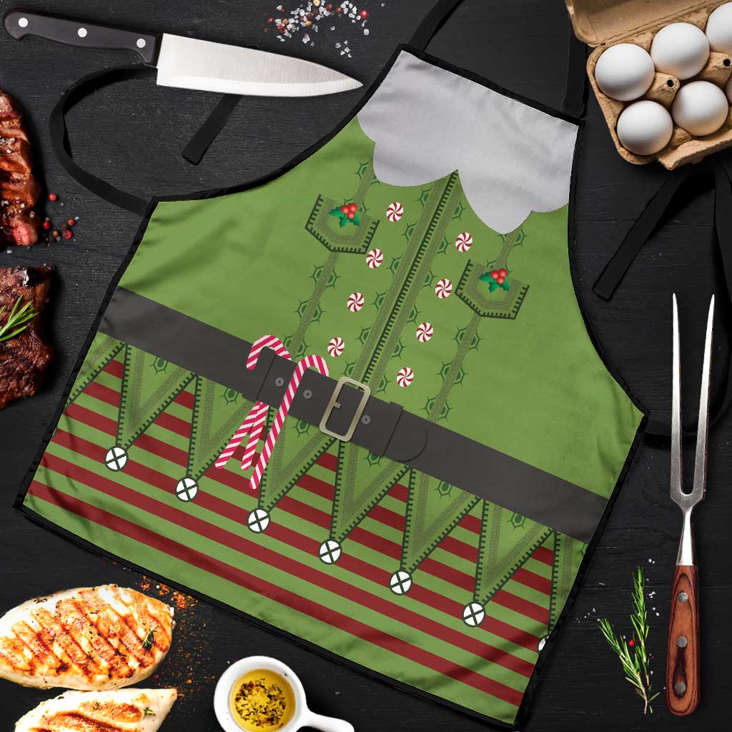 Christmas Costume Elf Apron Classic Green Xmas Style - Wonder Print Shop