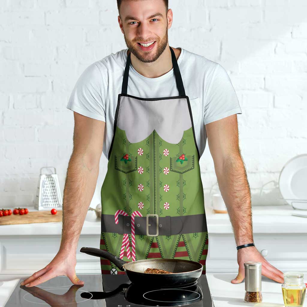Christmas Costume Elf Apron Classic Green Xmas Style - Wonder Print Shop
