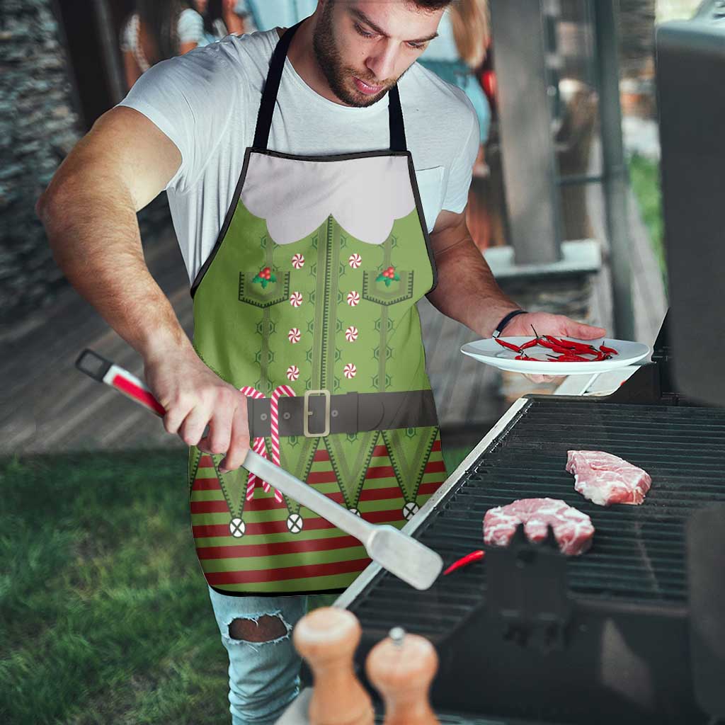 Christmas Costume Elf Apron Classic Green Xmas Style - Wonder Print Shop