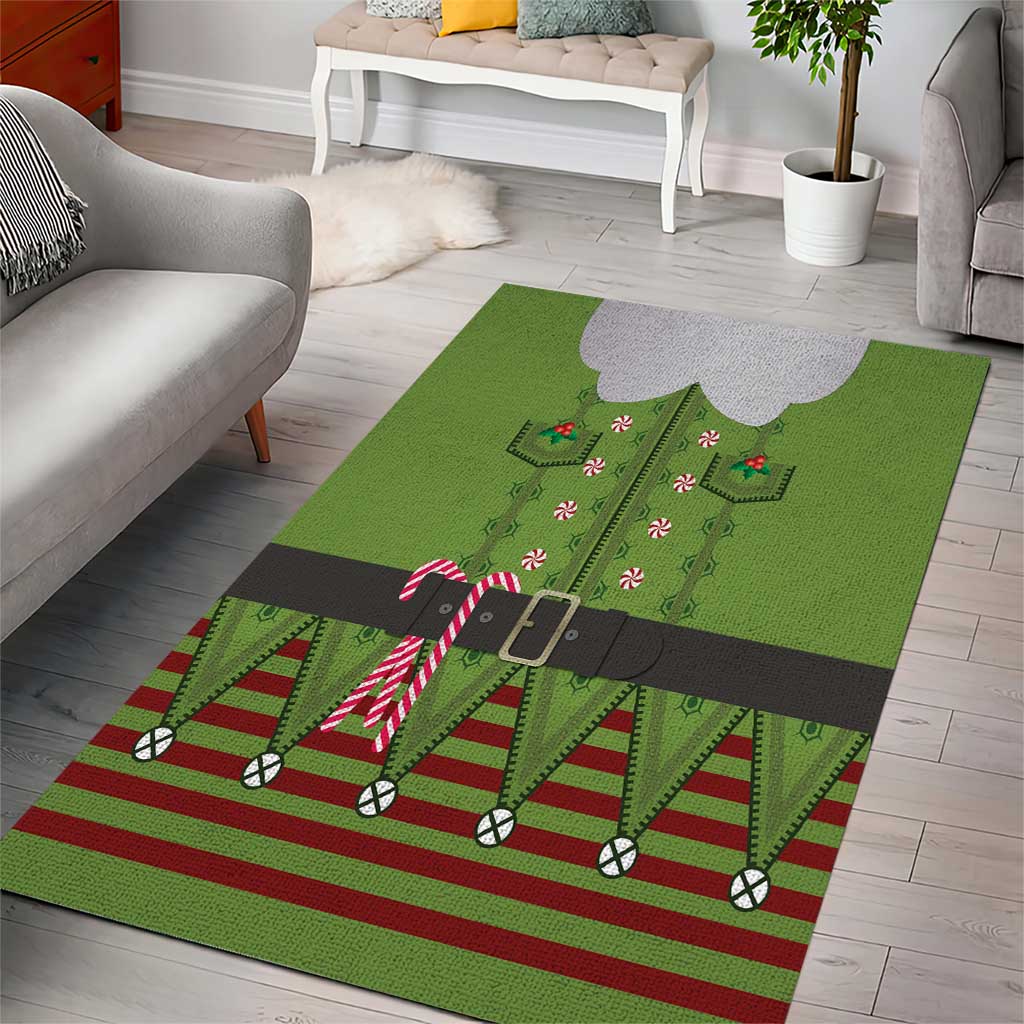 Christmas Costume Elf Area Rug Classic Green Xmas Style - Wonder Print Shop