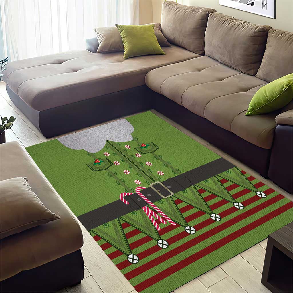 Christmas Costume Elf Area Rug Classic Green Xmas Style - Wonder Print Shop