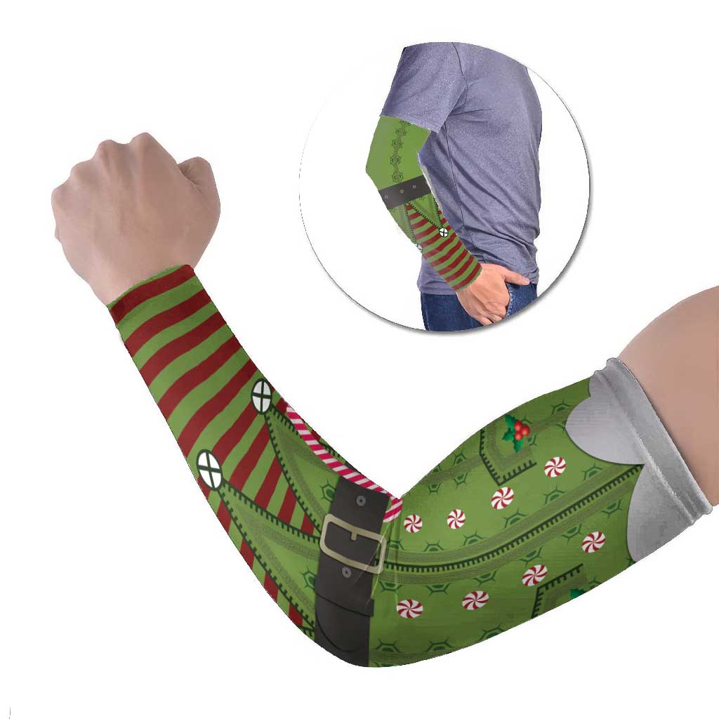 Christmas Costume Elf Arm Sleeves Classic Green Xmas Style - Wonder Print Shop