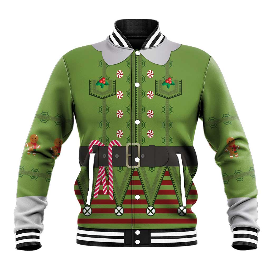 Christmas Costume Elf Baseball Jacket Classic Green Xmas Style - Wonder Print Shop