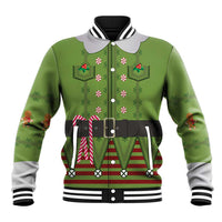 Christmas Costume Elf Baseball Jacket Classic Green Xmas Style - Wonder Print Shop
